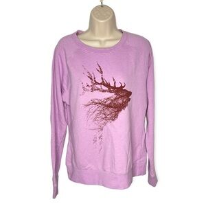 The North Face Purple Graphic Crewneck Sweatshirt Womens L